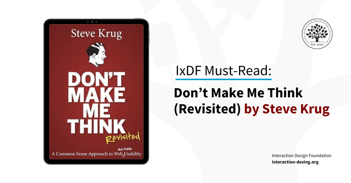 Book cover of Don’t Make Me Think (Revisited) by Steve Krug